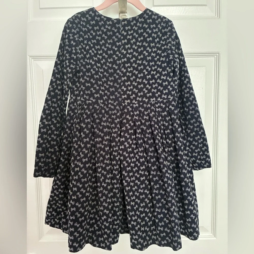 Jacadi Paris 8A Dark Navy Bow Dress - Picture 9 of 11